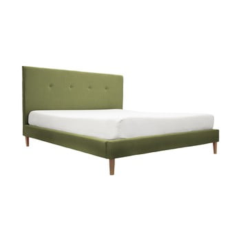 Pat vivonia kent 180 x 200 cm, verde, picioare culoare deschisă