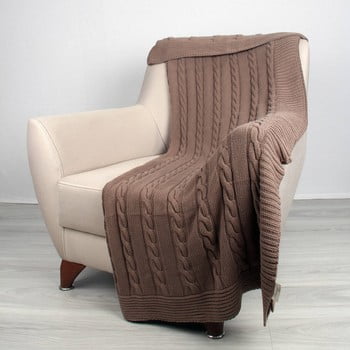 Cuvertură homemania ciana, maro, 130 x 170 cm