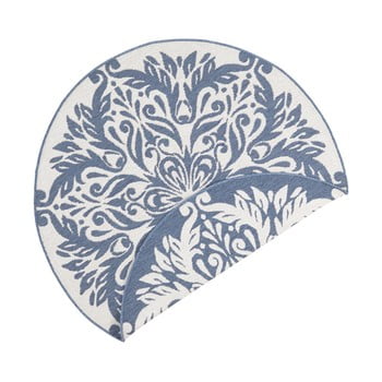 Covor reversibil bougari madrid, ⌀ 200 cm, albastru-crem