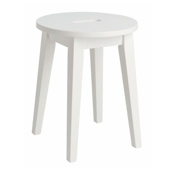 Scaun jos din lemn de stejar natural rowico frigg, alb