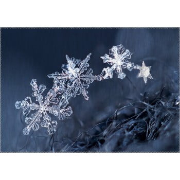 Covor vitaus christmas period icy snowflakes, 50 x 80 cm