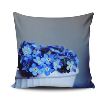 Față de pernă cu adaos de bumbac cushion love azulo gris, 45 x 45 cm