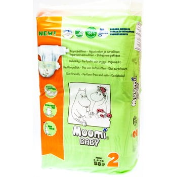 Scutece pentru bebeluși muumi baby mini, mărimea 2, 3 x 58