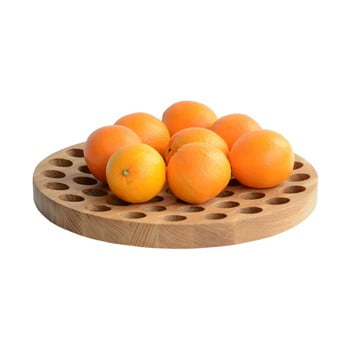 Bol din lemn pentru fructe geo, Ø 36 cm