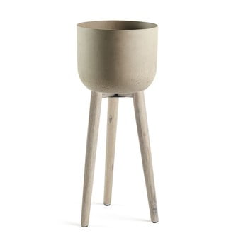 Ghiveci la forma stahl, 86 cm h, gri