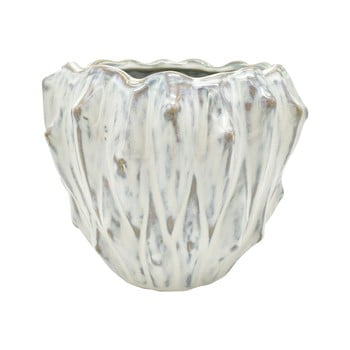 Ghiveci din ceramică pt living flora, ø 16,5 cm, alb fildeș