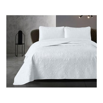 Cuvertură din micropercal cu 2 fețe de pernă dreamhouse velvet clara, 180 x 250 cm, alb
