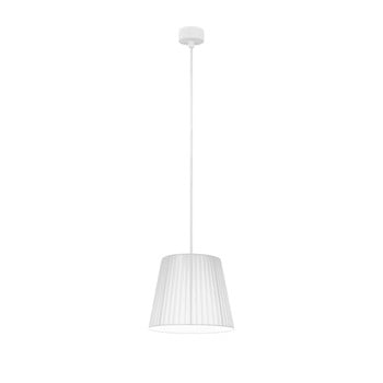 Lustră cu cablul alb sotto luce kami, ∅ 24 cm, alb