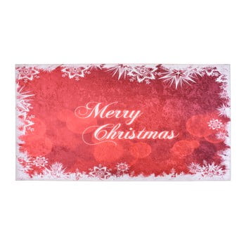 Covor vitaus merry christmas, 50 x 80 cm, alb-roșu