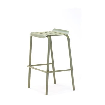 Set 4 scaune de bar pentru grădină ezeis alicante, verde măsliniu