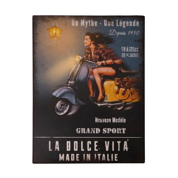 Placă metalică antic line dolce vita, 25 x 33 cm