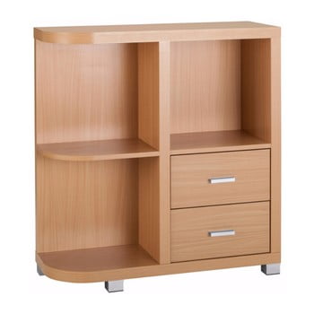 Bibliotecă cu 2 sertare støraa morisson, culoare naturală