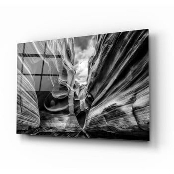 Tablou din sticlă insigne black and white