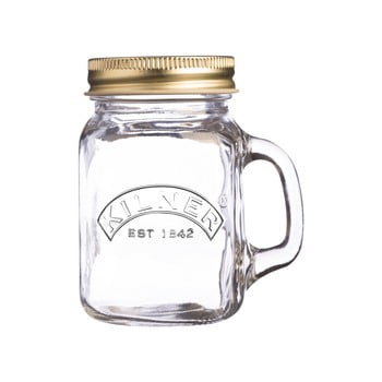 Borcan mic cu mâner și capac cu înfiletare Kilner, 140 ml