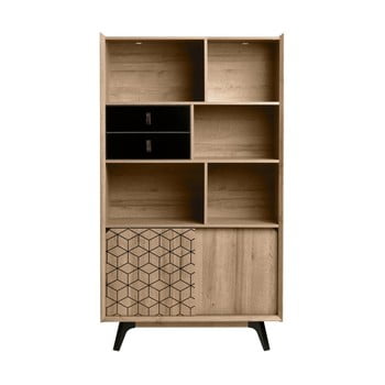 Bibliotecă în decor de lemn de stejar marckeric ceilan