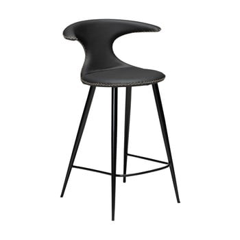 Scaun bar din piele dan–form denmark flair leather, negru