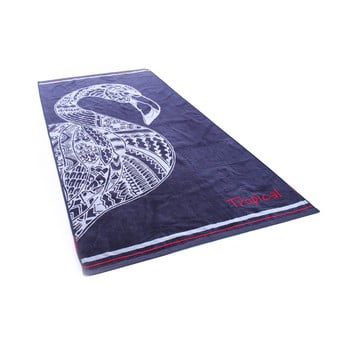 Prosop din bumbac decoking navy flamingo, 90 x 180 cm