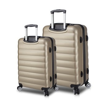 Set 2 trolere și port USB My Valice RESSNO Large & Medium, auriu