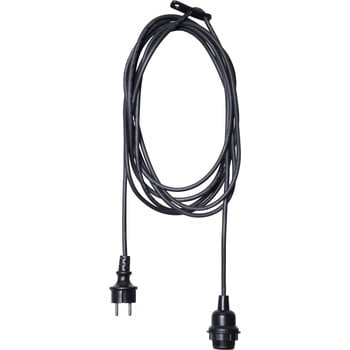 Cablu cu dulie pentru bec Best Season Cord Ute, lungime 5 m, negru imagine