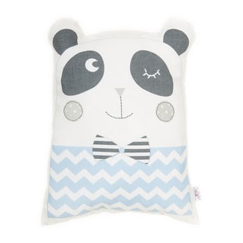 Pernă din amestec de bumbac pentru copii apolena pillow toy panda, 25 x 36 cm, albastru