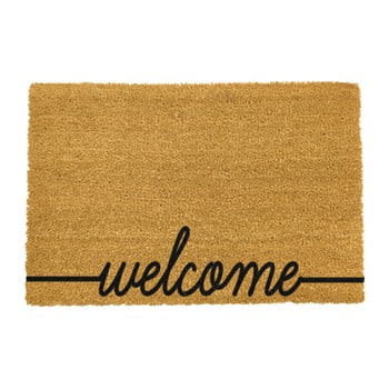 Covoraș intrare din fibre de cocos artsy doormats welcome scribbled, 40 x 60 cm
