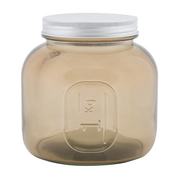 Borcan din sticlă reciclată mauro ferretti coperchio, ⌀ 13 cm, gri