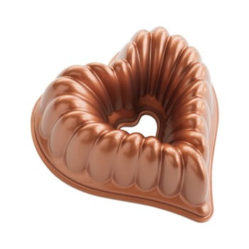 Formă pentru copt în formă de inimă nordic ware heart, 2,4 l, arămiu