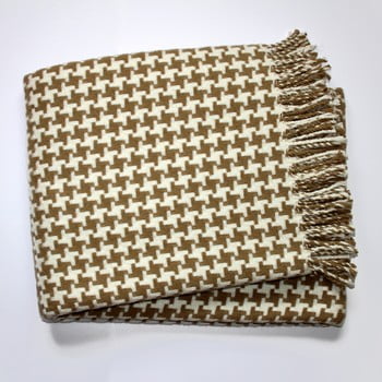 Pled din amestec de bumbac euromant pearls, 140 x 180 cm, maro