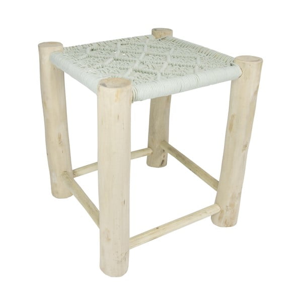 Mintově zelená dřevěná stolička HF Living, 40 x 40 cm