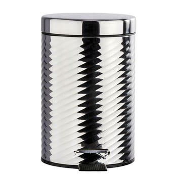 Coș de gunoi cu pedală wenko spiro shiny, 3 l, argintiu