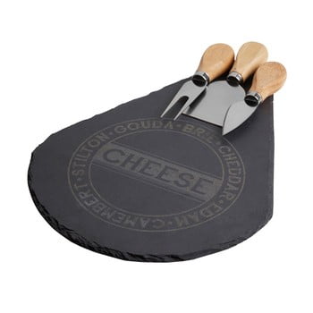 Platou servire brânzeturi cu 3 ustensile Premier Housewares Cheese Set