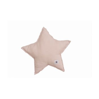 Pernă din in în formă de stea pentru copii bellamy dusty pink, roz