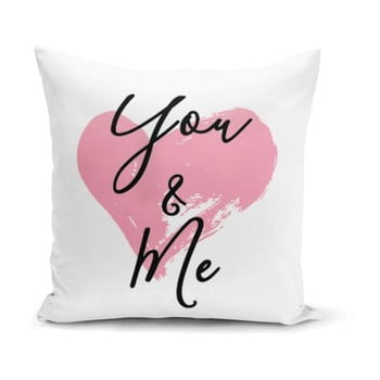Față de pernă minimalist cushion covers you & me heart, 45 x 45 cm