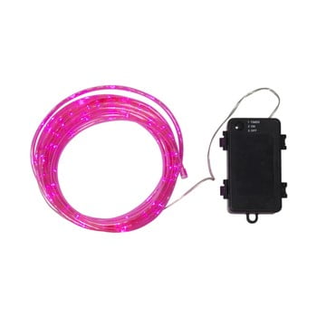 Șirag luminos led pentru exterior best season tuby, 50 becuri, roz