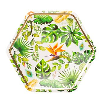 Set 8 farfurii din hârtie giviitalia golden jungle, ⌀ 23 cm