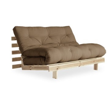 Canapea extensibilă karup design roots raw/mocca, maro