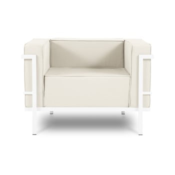 Fotoliu adecvat pentru exterior calme jardin cannes, alb - bej