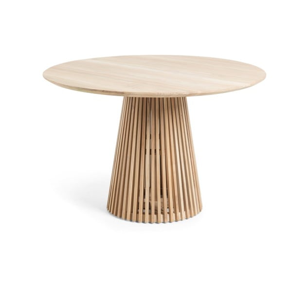 Jídelní stůl z týkového dřeva Kave Home Irune, ø 120 cm
