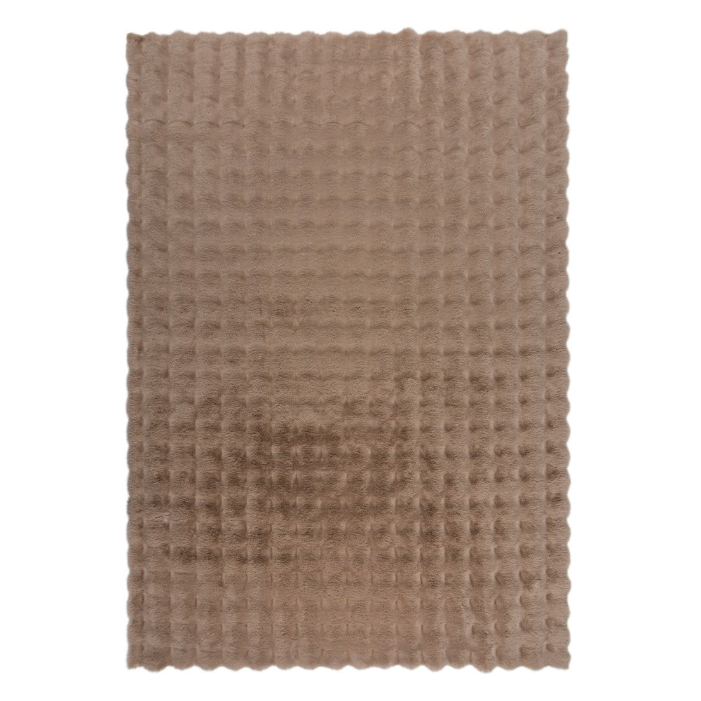 Hnědá syntetická kožešina 120x170 cm Waffle Faux Fur – Flair Rugs