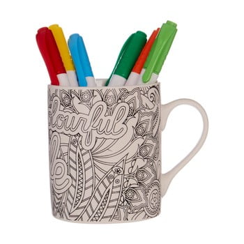 Set 6 markere și cană premier housewares colours,