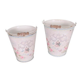 Set 2 găleți antic line vintage rose