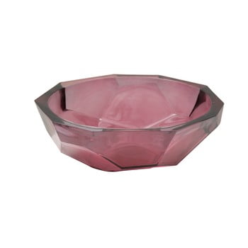 Bol din sticlă reciclată Mauro Ferretti Stone, ø 25 cm, roz imagine