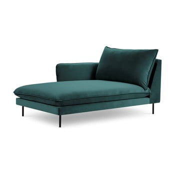 Șezlong, cotieră pe partea dreapta cosmopolitan design vienna, albastru petrol
