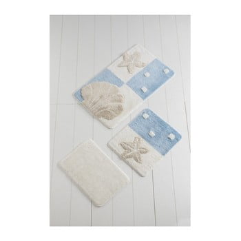 Set 3 covoare de baie deniz yildizi blue