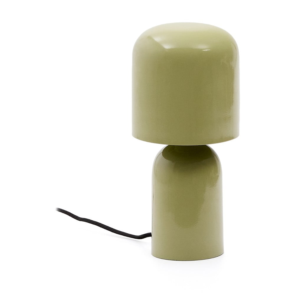 Zelená stolní lampa s kovovým stínidlem (výška 28 cm) Monze – Kave Home