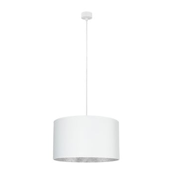 Lustră cu interiorul argintiu sotto luce mika, ∅ 50 cm, alb