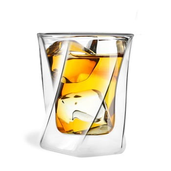 Pahar cu perete dublu whiskey vialli design, 300 ml
