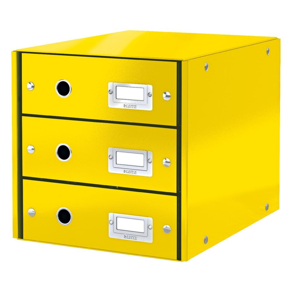 Žlutý box se 3 zásuvkami Leitz Office, 36 x 29 x 28 cm
