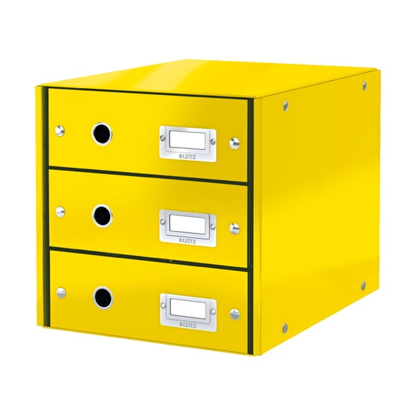 Žlutý box se 3 zásuvkami Leitz Office, 36 x 29 x 28 cm