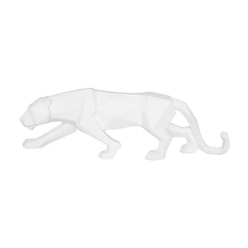 Statuetă pt living origami panther, alb mat